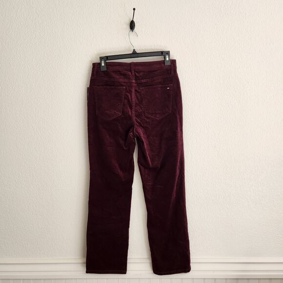 Tommy Hilfiger Women's Size 4 Maroon Corduroy Straight Leg Pants NWT - Picture 2 of 4